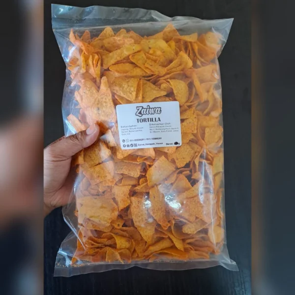 Keropok Nachos Tortilla Cheese Spicy by ZAIWA 350g