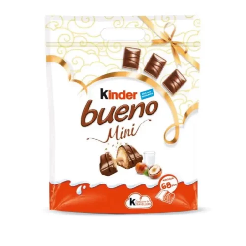 my-11134207-820l4-mknx9vp86qkj2f.webp Kinder Bueno Minis 68pcs – Milk Chocolate with Hazelnut Filling