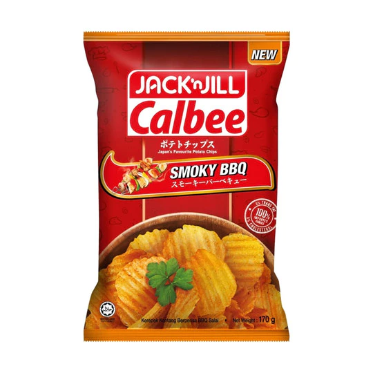 JACK N JILL Calbee Potato Chips 60G - Flamin Chili / Smoky BBQ / Classic Salted