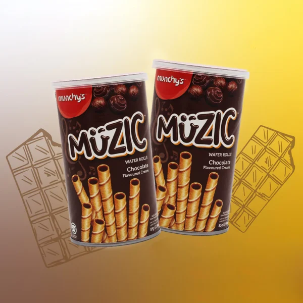 Munchy's Muzic Wafer Rolls Chocolate Flavoured Cream (85g)